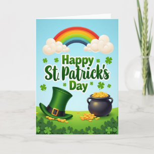 Shamrock Gold Rainbow Card