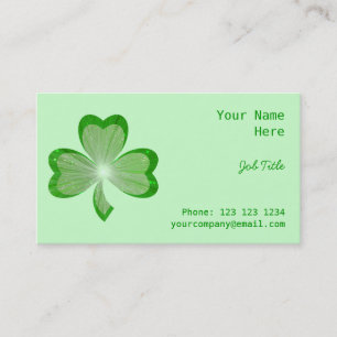 Shamrock Green business card side