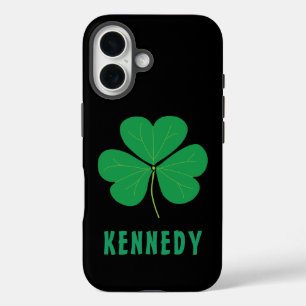 Shamrock Green Clover Ireland Celtic Irish Name iPhone 16 Case