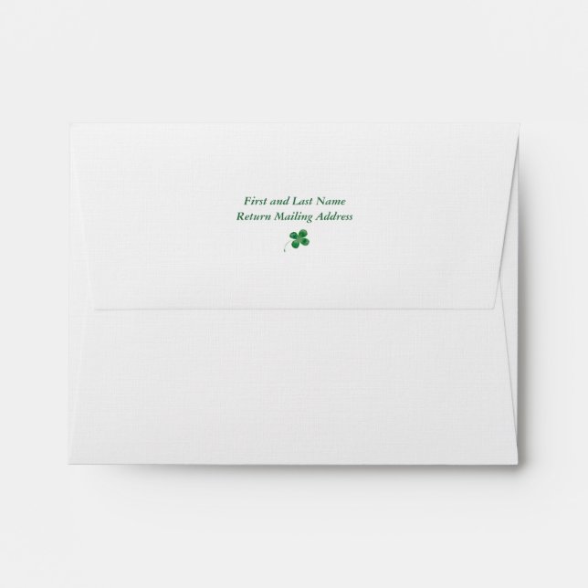 Shamrock Green Customizable Envelopes (Back (Top Flap))