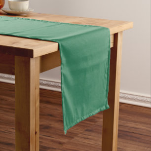 Shamrock Green Solid Colour Print Short Table Runner