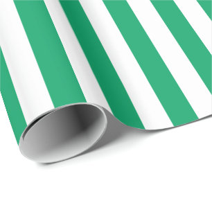 Shamrock Green/White Stripe Wrapping Paper