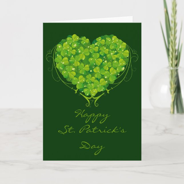 Shamrock Heart Card (Front)