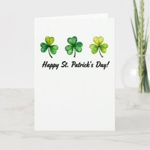 Shamrock Heart Pattern Card