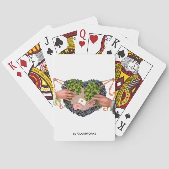 SHAMROCK HEART PLAYING CARDS (Back)