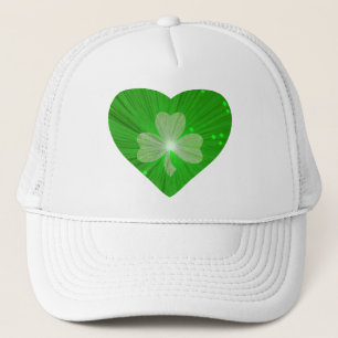 Shamrock Heart trucker hat white