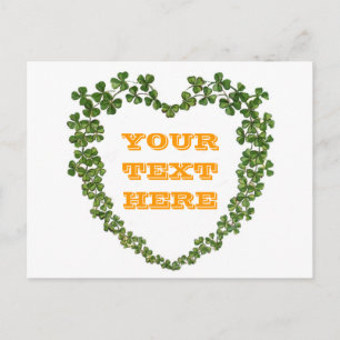 Shamrock Heart Vintage St. Patrick's Day Postcard