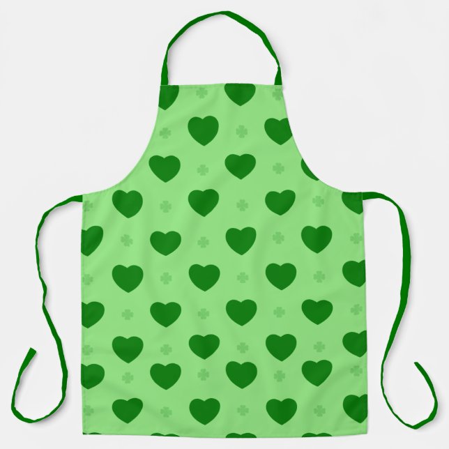 Shamrock & Hearts Apron (Front)