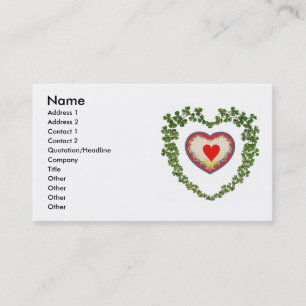 Shamrock Hearts Business Card