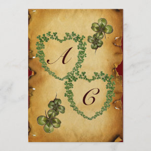SHAMROCK HEARTS MONOGRAM PARCHMENT ice Announcement
