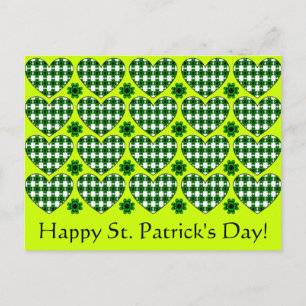 Shamrock Hearts Postcard