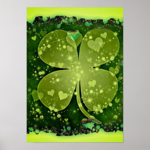 Shamrock Hearts Poster
