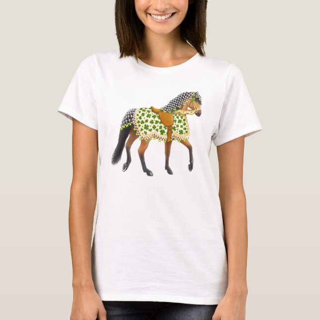 Shamrock Horse Ladies Baby Doll Shirt (Front)
