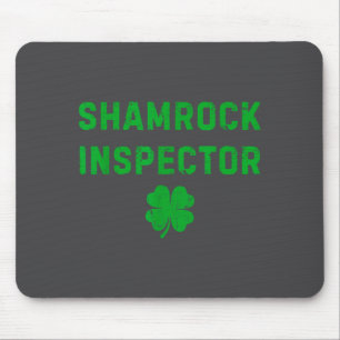 Shamrock Inspector Funny St Patricks Day Couple Mouse Mat