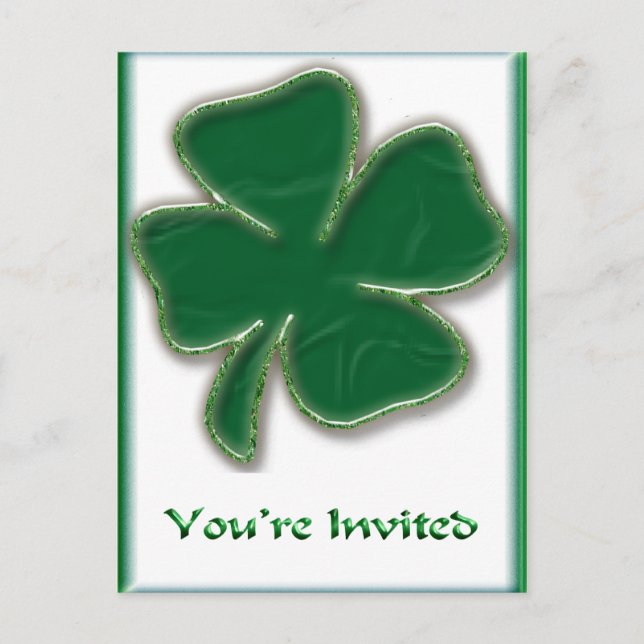 Shamrock Invitation Postcard (Front)