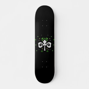 Shamrock Irish Circle Logo Skateboard
