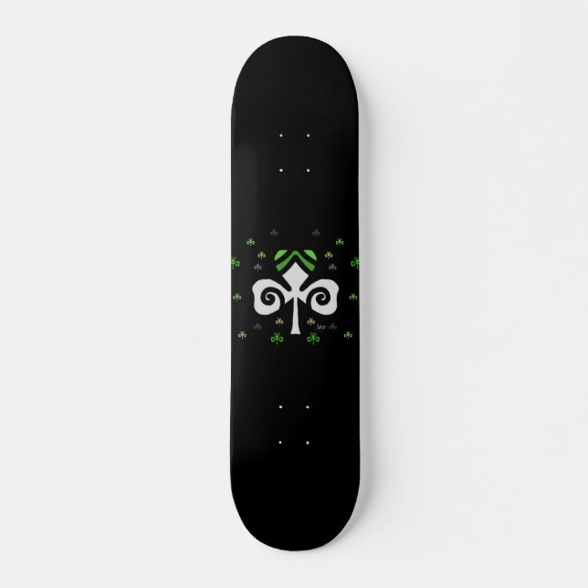 Shamrock Irish Circle Logo Skateboard (Front)