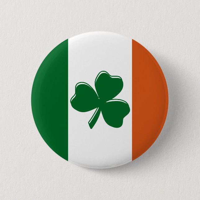 Shamrock Irish Flag Design from U.S. Custom Ink 6 Cm Round Badge (Front)