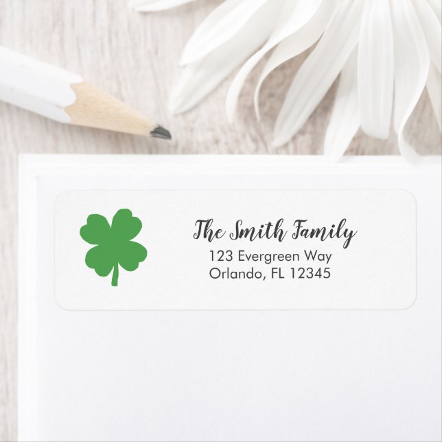 Shamrock Irish Painting Art Address Label (Insitu)