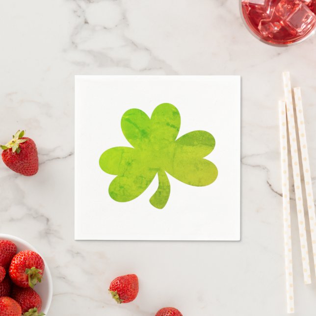 Shamrock Irish Painting Party Illustration Napkin (Insitu)
