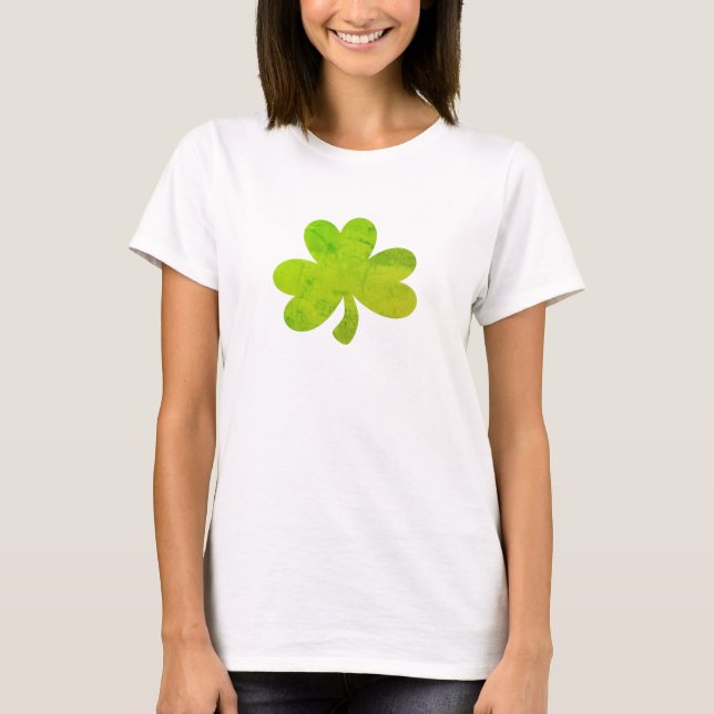 Shamrock Irish Painting Silhouette T-Shirt (Front)