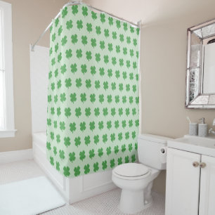 Shamrock Irish Pattern Four Leaf Clover Coffee Mug Shower Curtain