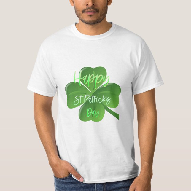 Shamrock Irish St Patrick's day T-Shirt (Front)