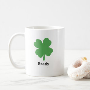 Shamrock Irish Watercolor Texture Painting Coffee Mug