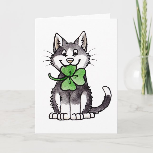 Shamrock Kitty Card (Front)
