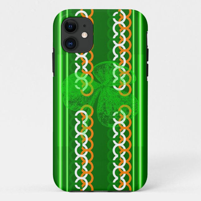 Shamrock Knot Stripes by Kenneth Yoncich Case-Mate iPhone Case (Back)