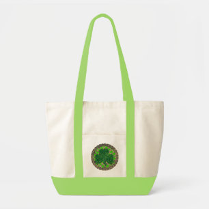Shamrock, Lattice And Celtic Knots On Green Bag