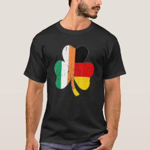 Shamrock leaf irish german flag for St Patricks da T-Shirt