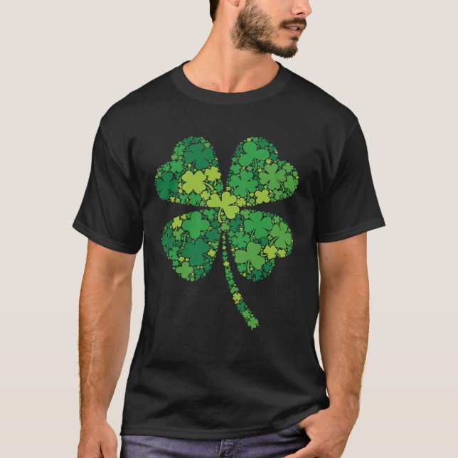 Shamrock Leaf Lucky C St Patrick's Day Irish  4 T-Shirt (Front)