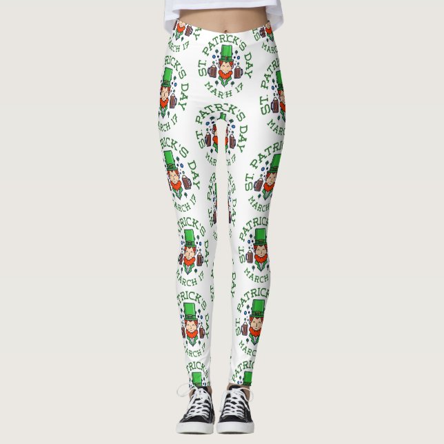 shamrock leprechaun leggings (Front)