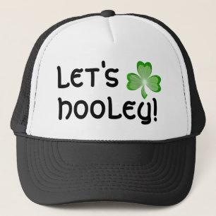 Shamrock 'Let's Hooley!' trucker hat black