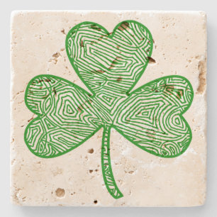 Shamrock (Light) Stone Coaster