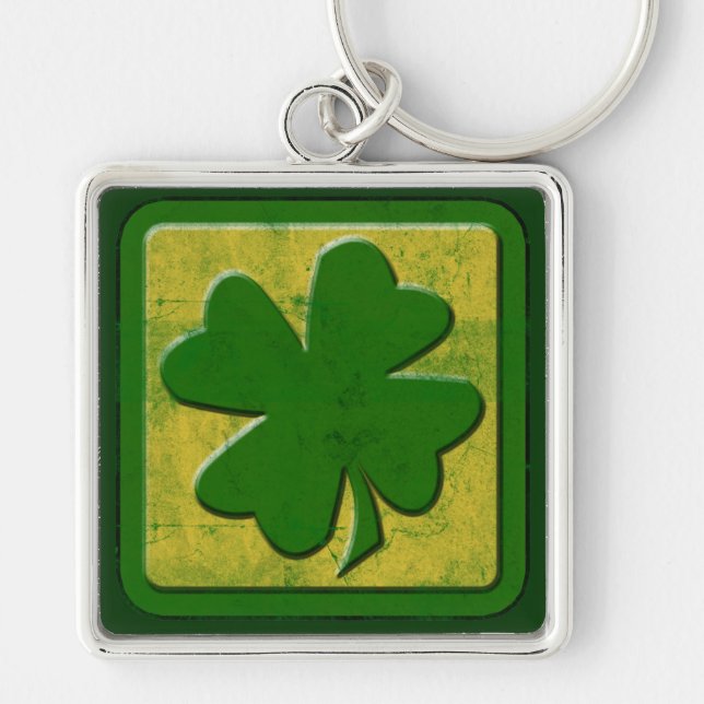 Shamrock Logo Vintage Key Ring (Front)