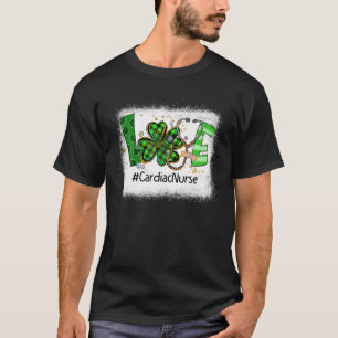 Shamrock Love Cardiac Nurse Irish St Patricks Day T-Shirt