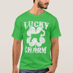 Shamrock Lucky Charm Giant Schnauzer Dog St Patric T-Shirt