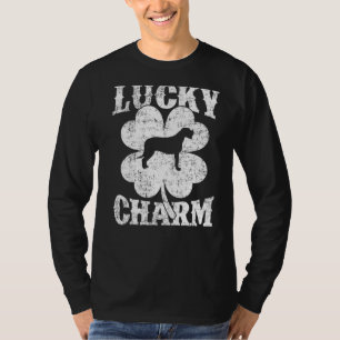 Shamrock Lucky Charm Irish Wolfhound Dog St Patric T-Shirt