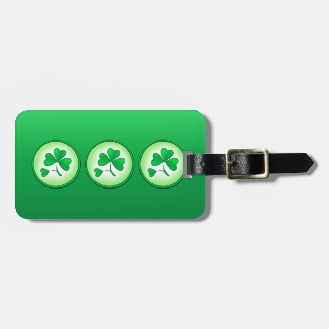 Shamrock Luggage Tag (Front Horizontal)