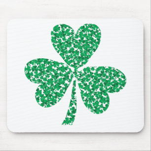Shamrock made out of little shamrocks mouse mat