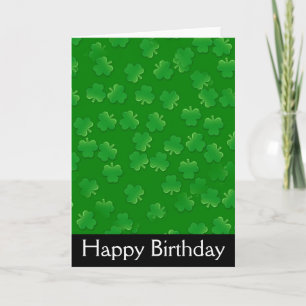 Shamrock March Irish Happy Birthday Card