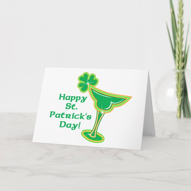 Shamrock Margarita with Greeting Card (Front)