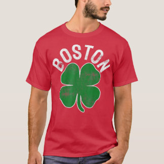 Shamrock Massachusetts Boston ST PATRICKS DAY Iris T-Shirt