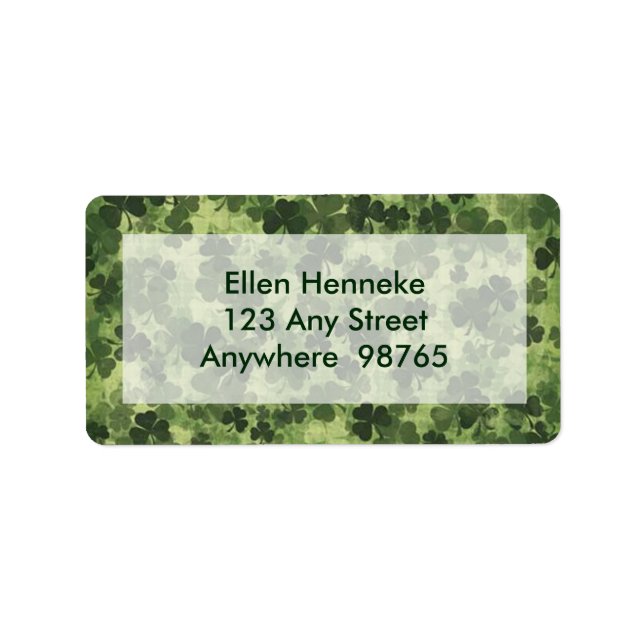 Shamrock Meadow 1 Label (Front)