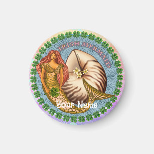 Shamrock Mermaid Magnet