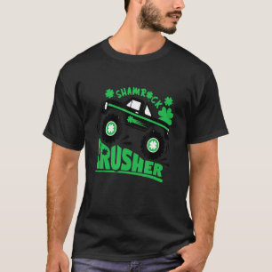 Shamrock Monster Truck Shamrock Crusher St Patrick T-Shirt