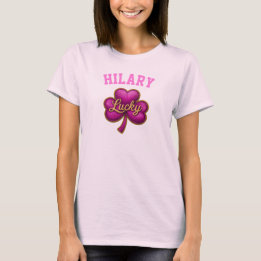 Shamrock Name Front and Back St Patrick's Day ☘  T-Shirt