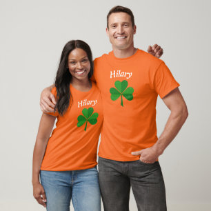 Shamrock Name Front and Back St. Patrick's Day T-Shirt